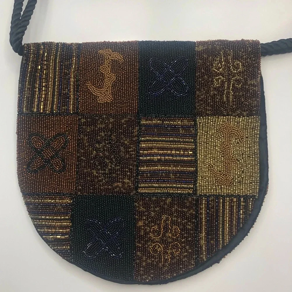 Vintage 70s Heaven Beaded Crossbody Bag